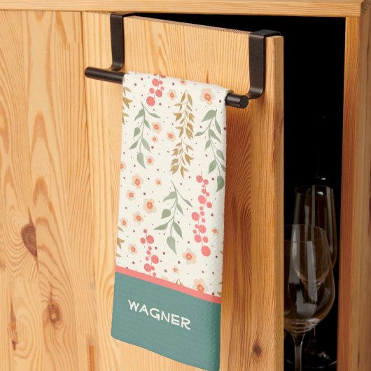 Eleganter Chic Hübsch Floral Muster Individuelle N Geschirrtuch