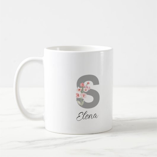 Eleganter Chic Individuelle Name Kaffeetasse (Links)