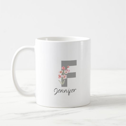 Eleganter Chic Individuelle Name Kaffeetasse (Links)