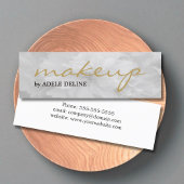 Eleganter Chic Light Gray Floral Makeup Artist Mini Visitenkarte