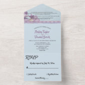 Eleganter Chic Lila Verzierter Glitzer Feierliche  All In One Einladung (Innen Boden)