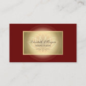 Eleganter Chic Lotus Beruflich, Imitate Gold, Rot Visitenkarte (Vorderseite)
