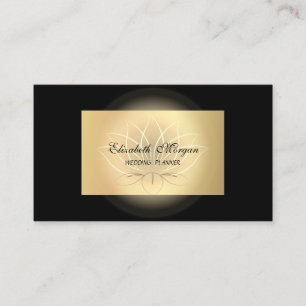 Eleganter Chic Lotus Beruflich, Imitate Gold, Schw Visitenkarte