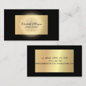 Eleganter Chic Lotus Beruflich, Imitate Gold, Schw Visitenkarte (Vorne/Hinten)