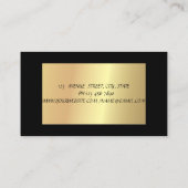Eleganter Chic Lotus Beruflich, Imitate Gold, Schw Visitenkarte (Rückseite)