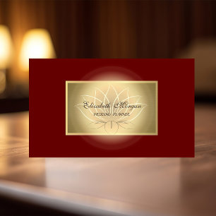 Eleganter Chic Lotus Professional, Falschgold, Rot Visitenkarte