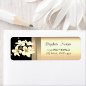 Eleganter Chic Luxus, Imitate Gold, Schwarz, Blume (Insitu)