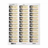 Eleganter Chic Luxus, Imitate Gold, Schwarz, Blume (Vorne)