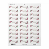 Eleganter Chic Luxus - Rose Adressetikett (Vorne)