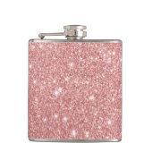 Eleganter Chic-LuxusImitat-Glitzer-Rosen-Gold Flachmann (Vorderseite)