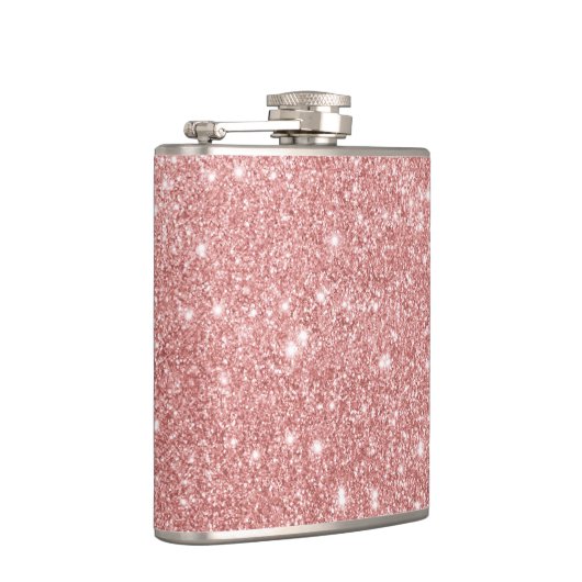 Eleganter Chic-LuxusImitat-Glitzer-Rosen-Gold Flachmann (Rechts)