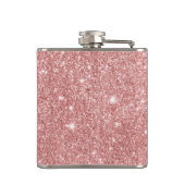 Eleganter Chic-LuxusImitat-Glitzer-Rosen-Gold Flachmann (Rückseite)