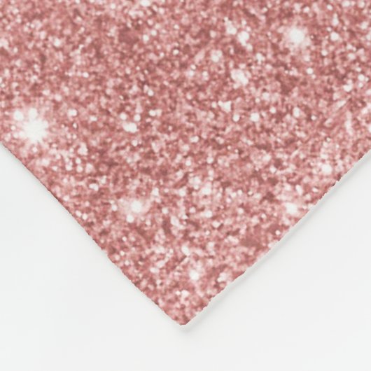 Eleganter Chic-LuxusImitat-Glitzer-Rosen-Gold Fleecedecke (Ecke)