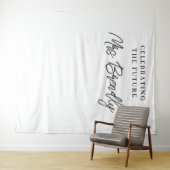 Eleganter Chic Minimalistisch Brautparty Hintergru Wandteppich (Beispiel (Horizontal))