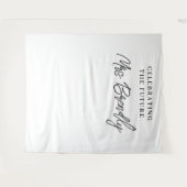 Eleganter Chic Minimalistisch Brautparty Hintergru Wandteppich (Vorderseite (Horizontal))