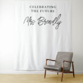 Eleganter Chic Minimalistisch Brautparty Hintergru Wandteppich (Beispiel)