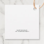 Eleganter Chic Minimalistischer Single Foto Weihna Geschenkanhänger (Rückseite)