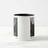 Eleganter Chic Minimalistischer Single Foto Weihna Tasse (Zentrum)