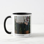 Eleganter Chic Minimalistischer Single Foto Weihna Tasse (Links)