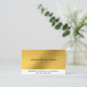 Eleganter Chic mit Goldrahmen-Visitenkarte Visitenkarte (Stehend Vorderseite)