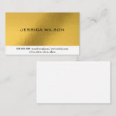 Eleganter Chic mit Goldrahmen-Visitenkarte Visitenkarte (Vorne/Hinten)
