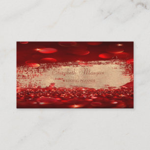Eleganter Chic Modern Bokeh,Imitate Gold Brush Str Visitenkarte