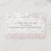 Eleganter Chic Modern Glittery Bokeh, High Heel Visitenkarte (Rückseite)