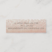 Eleganter Chic Modern Glittery Bokeh-High Heels Mini Visitenkarte (Rückseite)