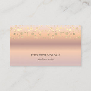 Eleganter Chic Modern, Gold Confetti Visitenkarte
