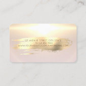 Eleganter Chic Modern,Goldrausch Stroke,Sonnenblum Visitenkarte (Rückseite)