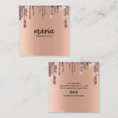 Eleganter Chic, modern, minimalistisch weiß Quadratische Visitenkarte (Vorne/Hinten)