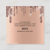 Eleganter Chic, modern, minimalistisch weiß Quadratische Visitenkarte (Rückseite)