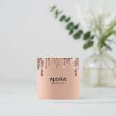 Eleganter Chic, modern, minimalistisch weiß Quadratische Visitenkarte (Stehend Vorderseite)