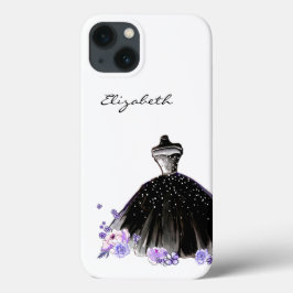 Eleganter Chic Modern Watercolor Trendy Black Girl Case-Mate iPhone Hülle