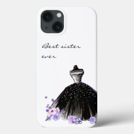 Eleganter Chic Modern Watercolor Trendy Black Girl Case-Mate iPhone Hülle