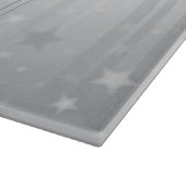 Eleganter Chic Modern White Gray Silver Star Schneidebrett (Ecke)
