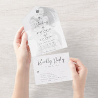 Eleganter Chic Moderne einfache QR-Mahlzeit Option