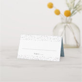 Eleganter Chic Moderne Liebe Herz Confetti Platzkarte (Vorderseite)