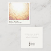 Eleganter Chic Modernes Nekklace Display Square Bu Quadratische Visitenkarte (Vorne/Hinten)