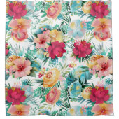 Eleganter Chic Modernes tropisches Wasser Duschvorhang (Vorderseite)