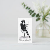 Eleganter Chic modische stilvolle Frauen Vertikal Visitenkarte (Stehend Vorderseite)