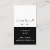 Eleganter Chic modische stilvolle Frauen Vertikal Visitenkarte (Rückseite)