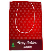 Eleganter Chic Niedlich Modernes Festivals Rot und Mittlere Geschenktüte (Vorderseite)