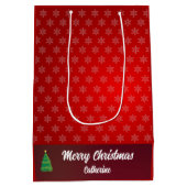 Eleganter Chic Niedlich Modernes Festivals Rot und Mittlere Geschenktüte (Rückseite)