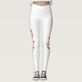 Eleganter Chic Pink Bride Wedding Junggeselinnen-A Leggings (Vorderseite)