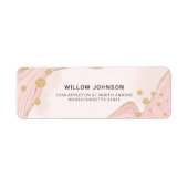 Eleganter Chic Pink Gold Glitzer Marmoransichten (Vorne)