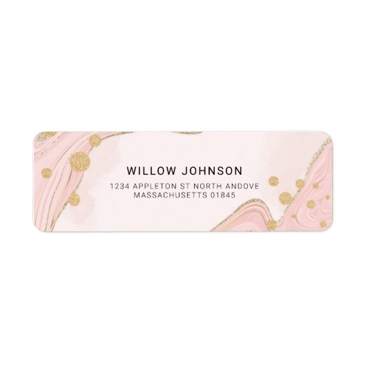 Eleganter Chic Pink Gold Glitzer Marmoransichten (Vorne)