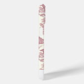 Eleganter Chic Pink Rosa Toile Name Case-Mate iPhone Hülle (Rückseite / Rechts)