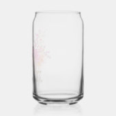 Eleganter Chic Pink Watercolor Blumenzelt Dosenglas (Links)