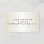 Eleganter Chic , Pinselstrich, Blume Visitenkarte (Rückseite)